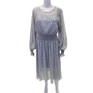 We Are Kindred Womens Floral Print A Line Maxi Dress Sky Blue Pink Size 6